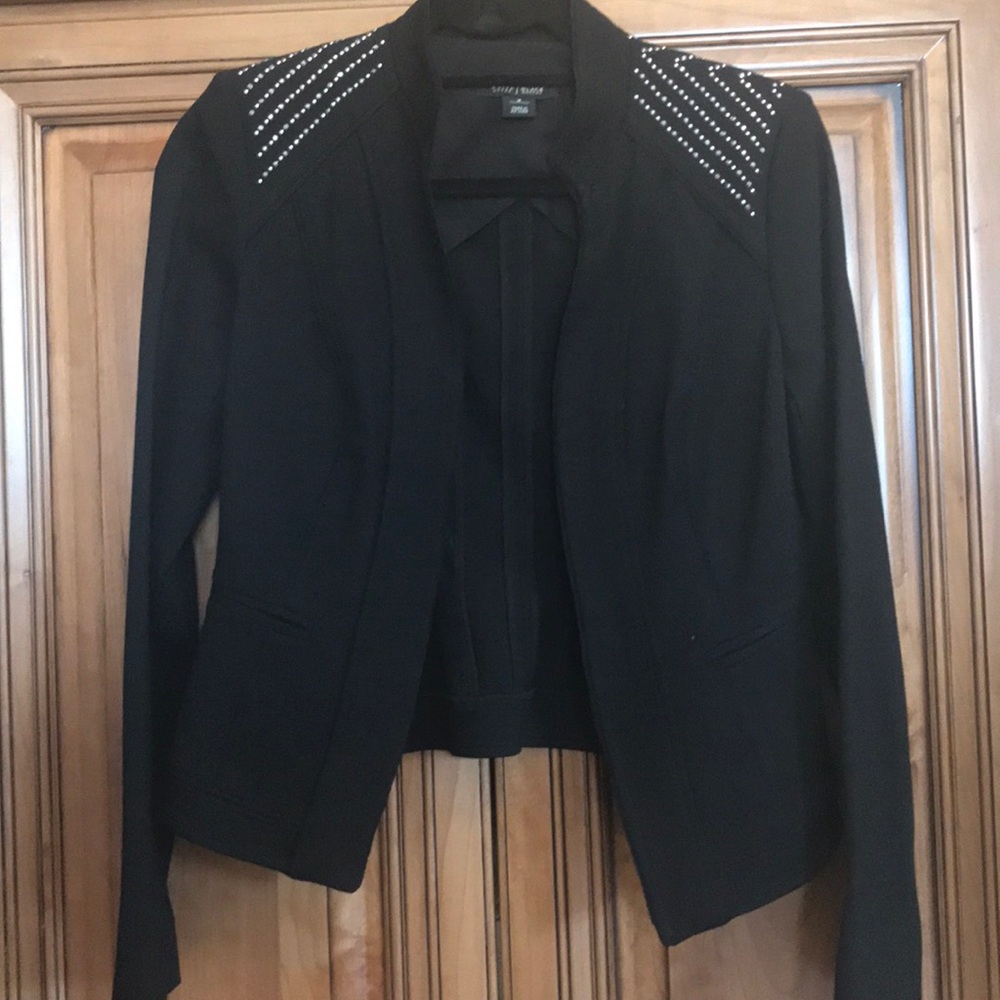 Black dress jacket w/ silver studded detail